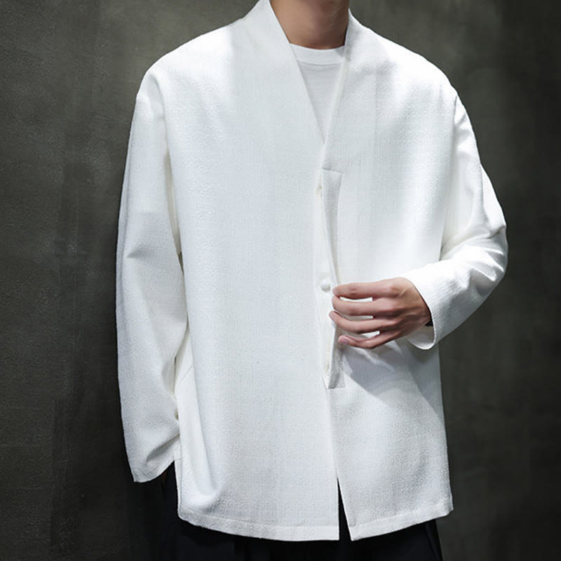 Tactile Lightweight V-Neck Grounding Men's Jacket