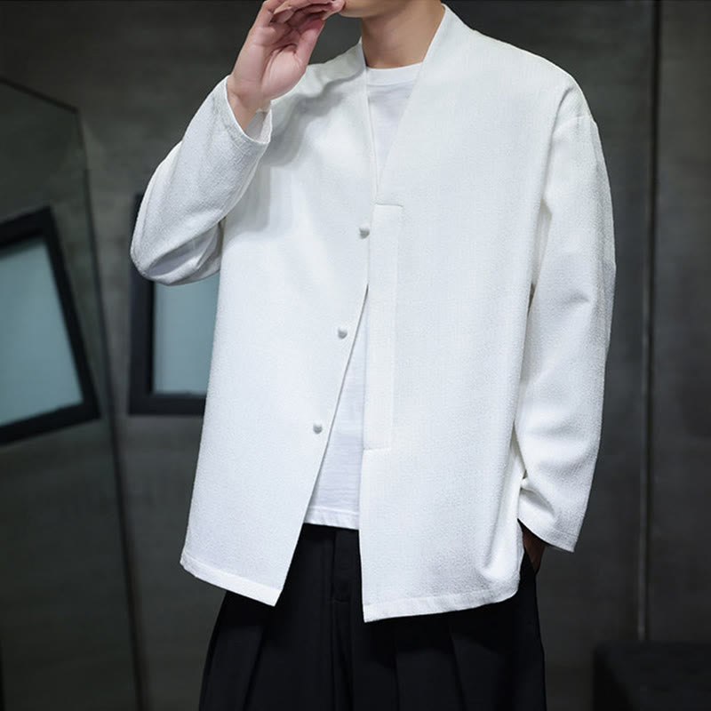 Tactile Lightweight V-Neck Grounding Men's Jacket