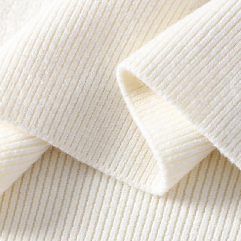 Knitted Stand Collar Thermal Meditation Men's Sweater