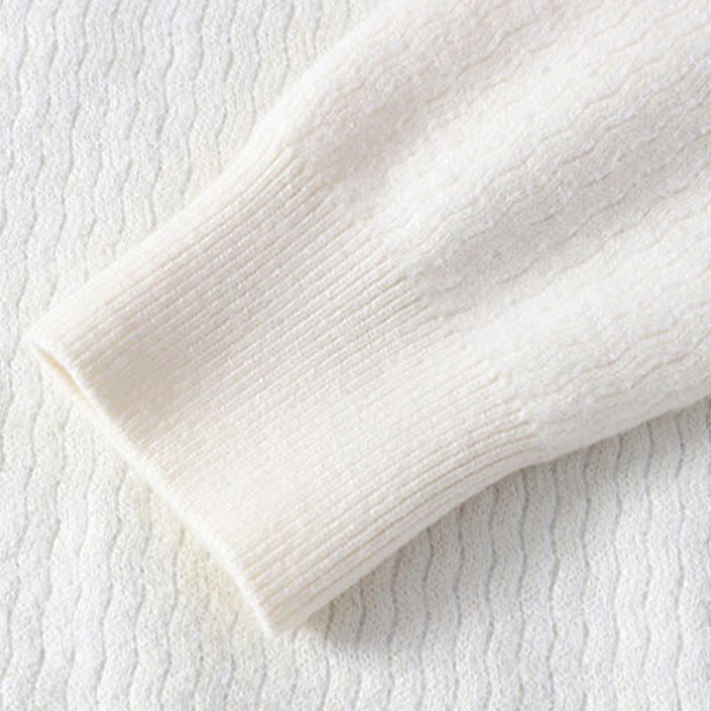 Knitted Stand Collar Thermal Meditation Men's Sweater