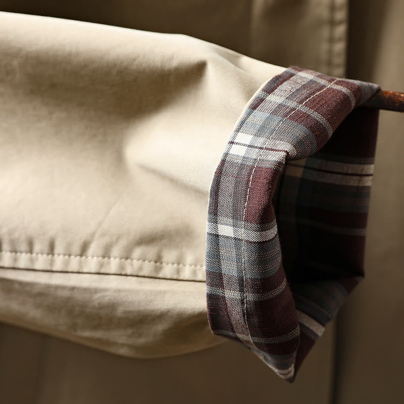 Minimalist Cotton Mid-Length Daily Grounding Jacket