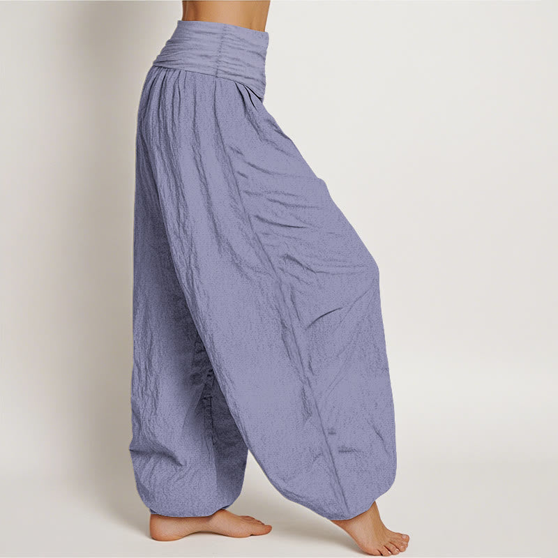 Breathable Cotton Harem Pants with Adaptive Modal Waistband