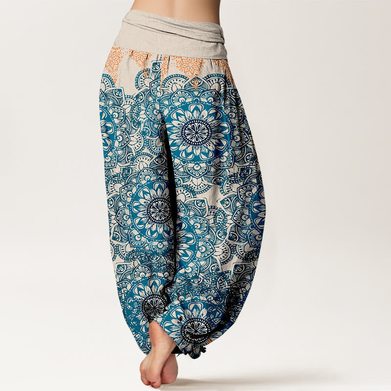 Breathable Cotton Mandala Geometric Meditation Harem Pants