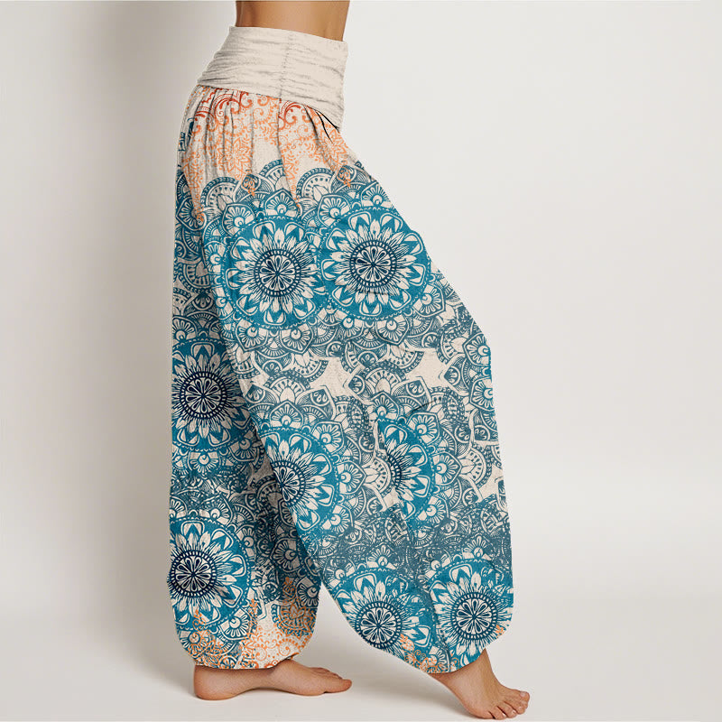 Breathable Cotton Mandala Geometric Meditation Harem Pants