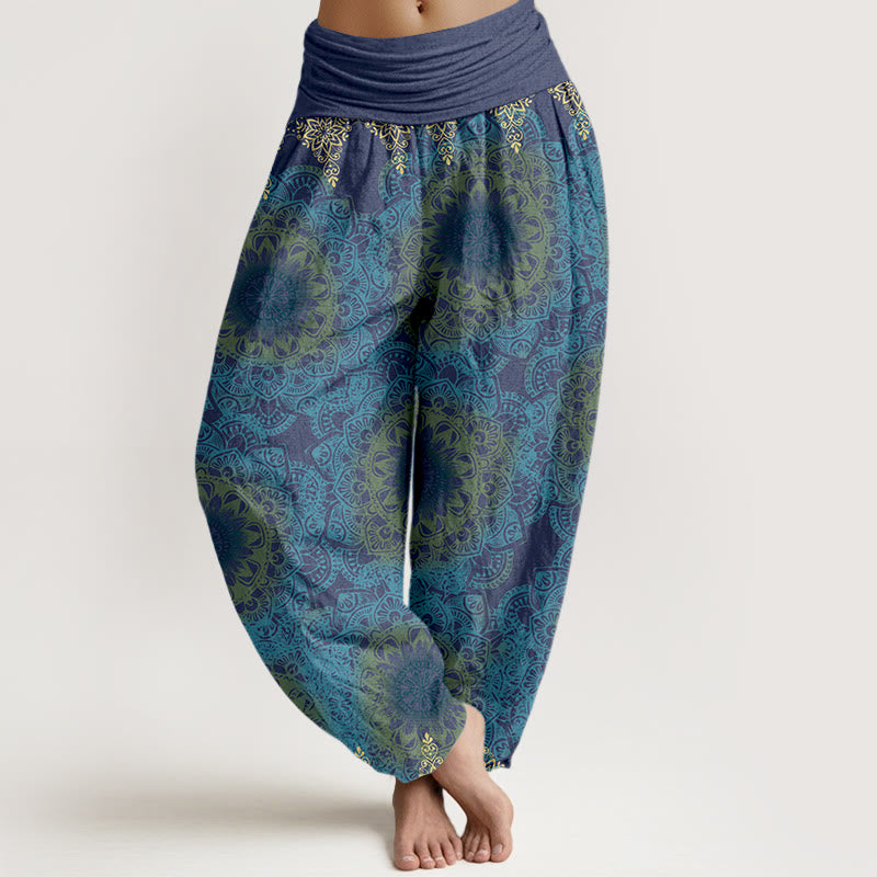 Breathable Cotton Mandala Geometric Meditation Harem Pants