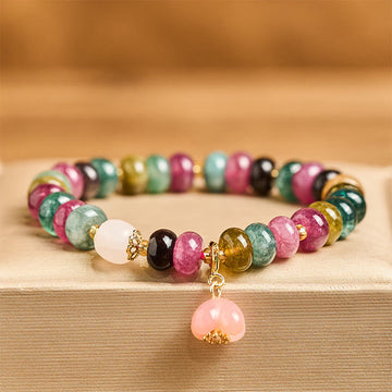 Tourmaline Yanyuan Agate Peach Blossoms Love Bracelet