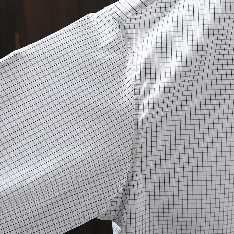 Breathable Cotton Relaxed Plaid Women's Lounge Shirt
