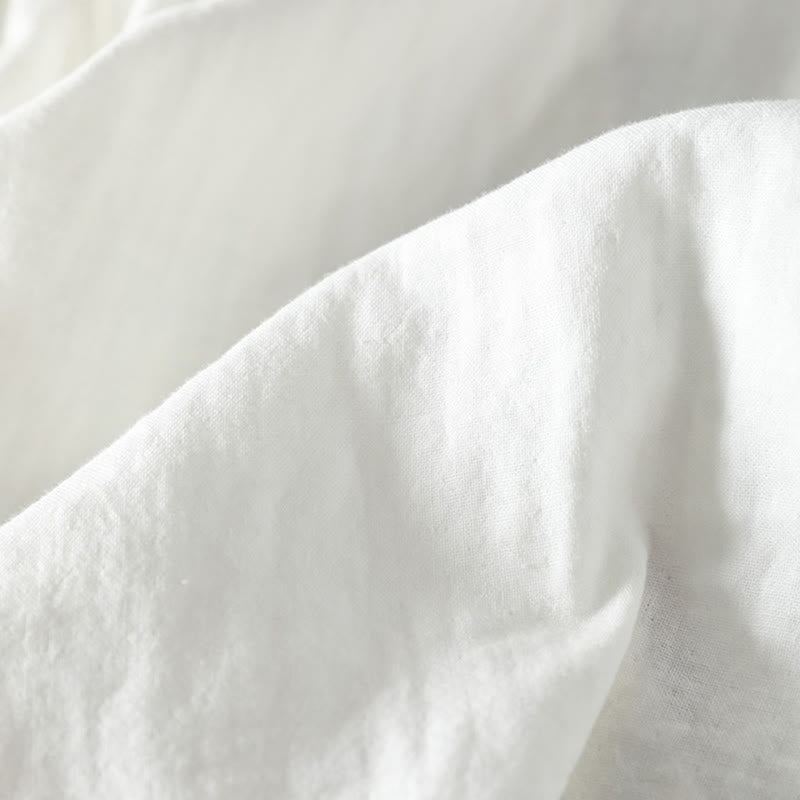 Breathable Cotton Buttoned Long Sleeve Meditation Shirt
