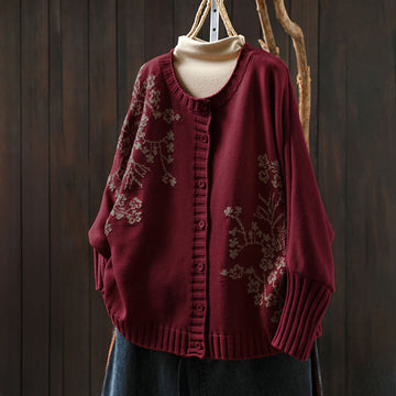 Tactile Cotton Batwing Mindful Meditation Cardigan