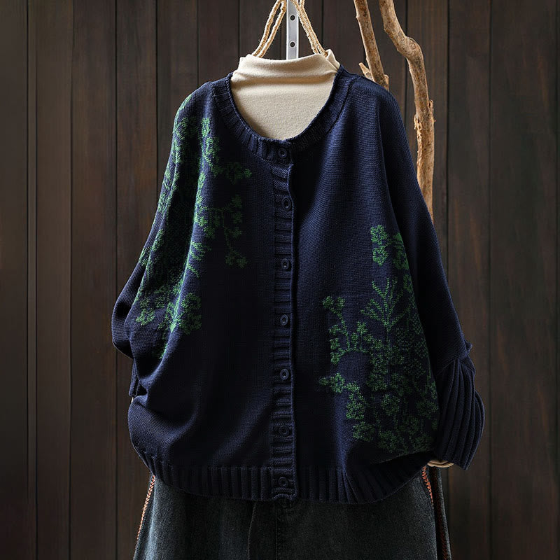 Tactile Cotton Batwing Mindful Meditation Cardigan