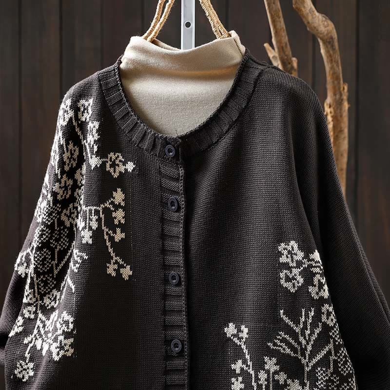 Tactile Cotton Batwing Mindful Meditation Cardigan