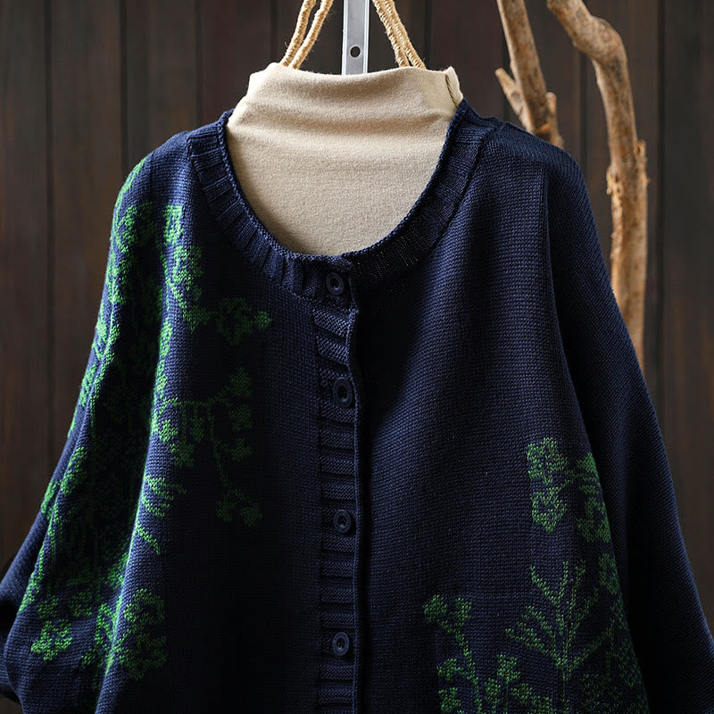 Tactile Cotton Batwing Mindful Meditation Cardigan
