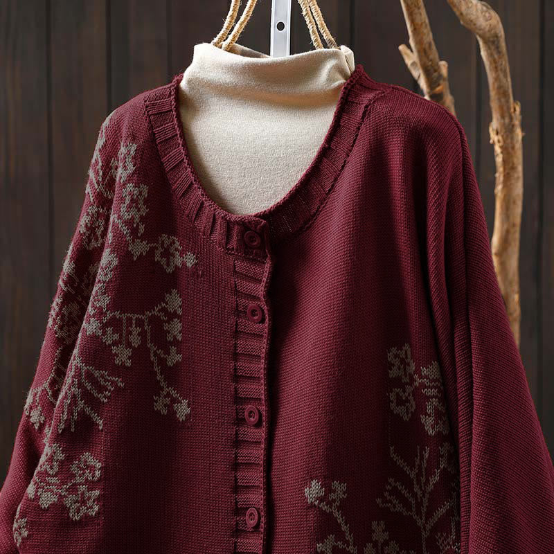 Tactile Cotton Batwing Mindful Meditation Cardigan