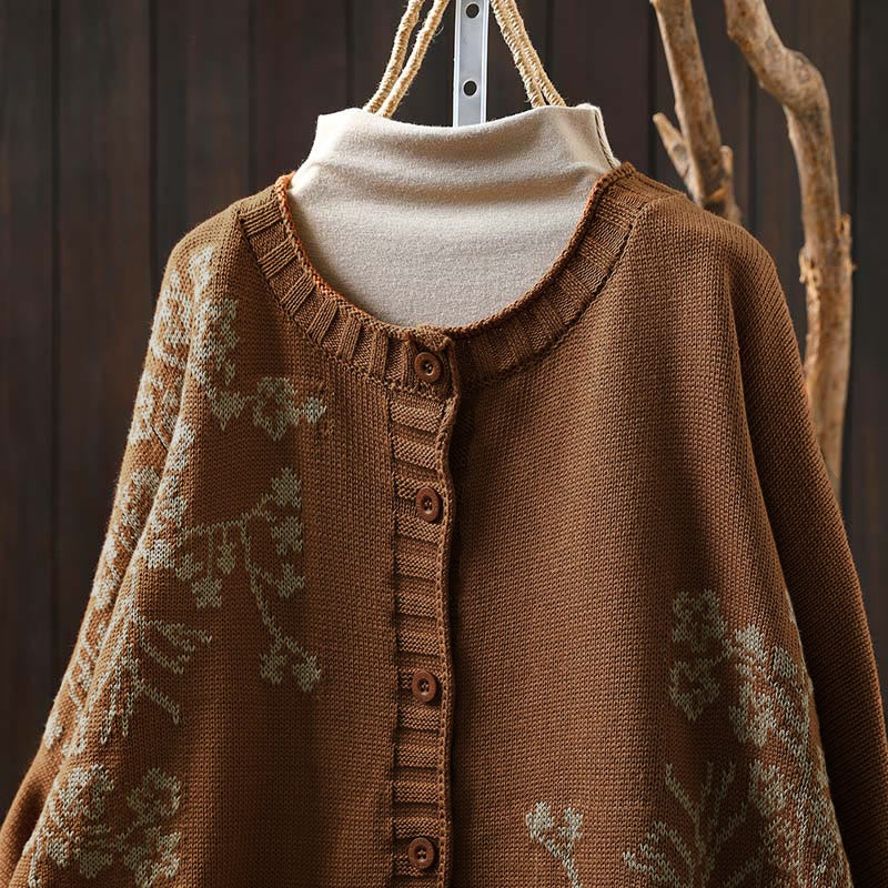 Tactile Cotton Batwing Mindful Meditation Cardigan