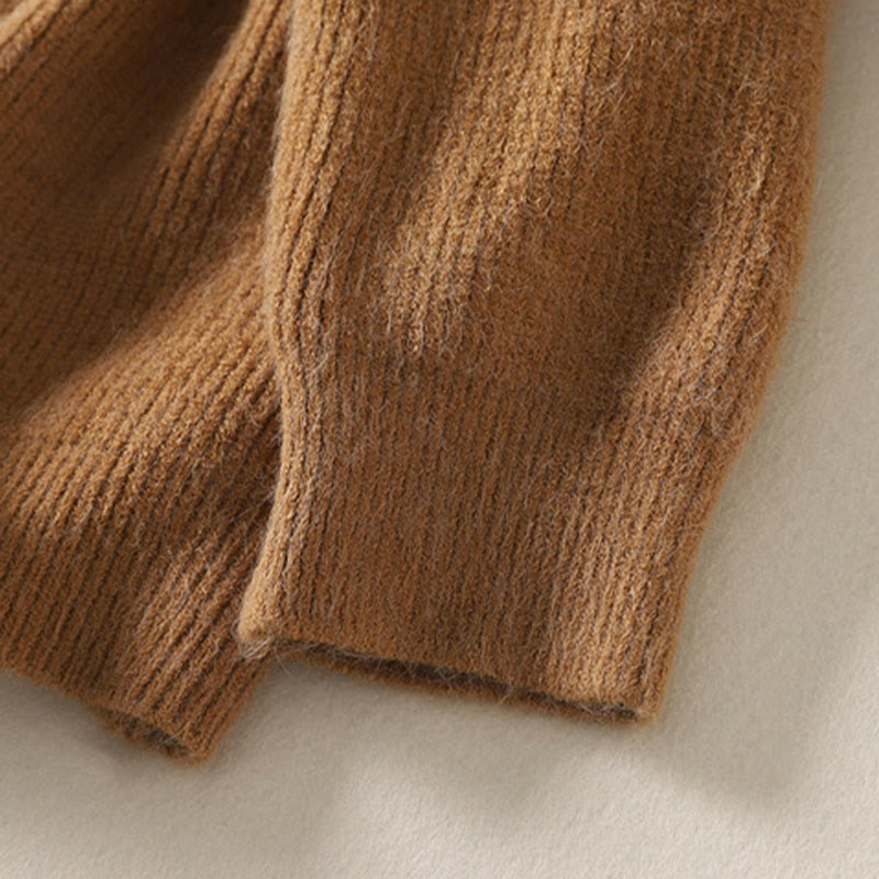 Tactile Cotton Knitted V-Neck Mindful Layering Cardigan