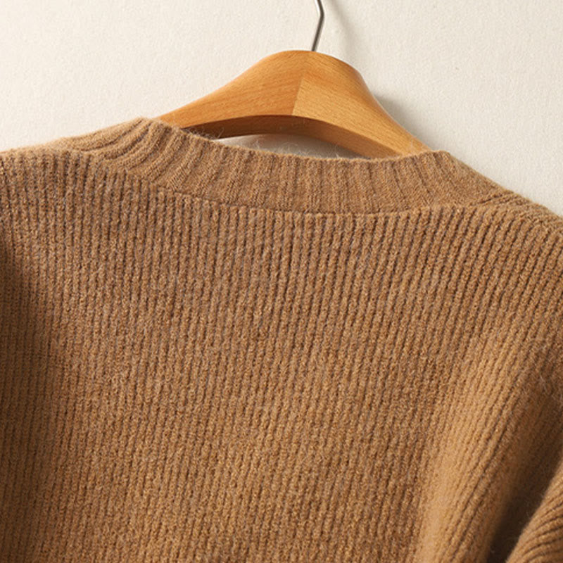 Tactile Cotton Knitted V-Neck Mindful Layering Cardigan