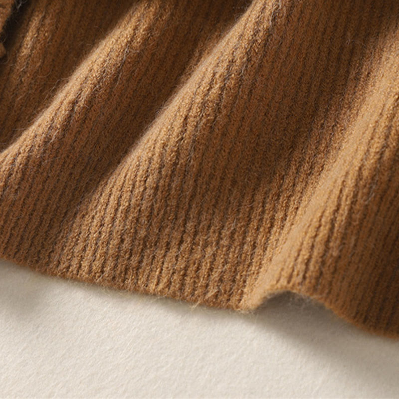 Tactile Cotton Knitted V-Neck Mindful Layering Cardigan