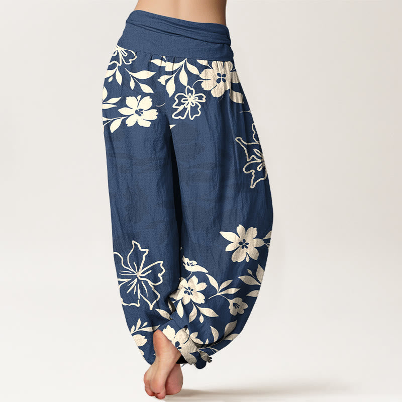 Pure Cotton Botanical Print Meditation Harem Pants