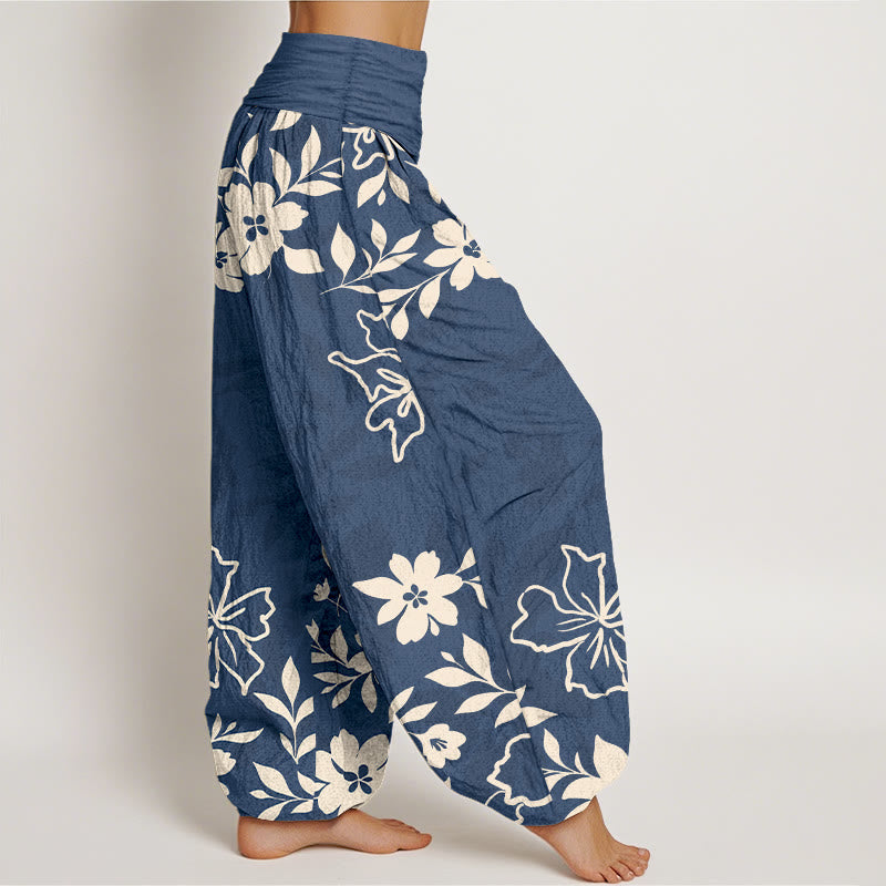 Pure Cotton Botanical Print Meditation Harem Pants