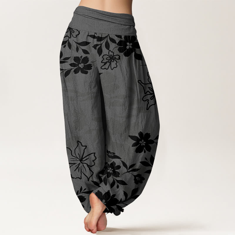 Pure Cotton Botanical Print Meditation Harem Pants