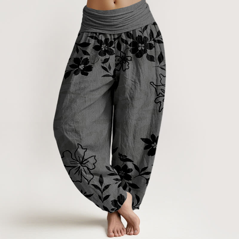 Pure Cotton Botanical Print Meditation Harem Pants