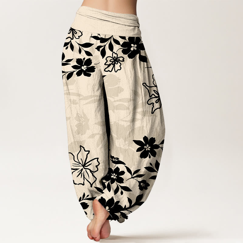 Pure Cotton Botanical Print Meditation Harem Pants