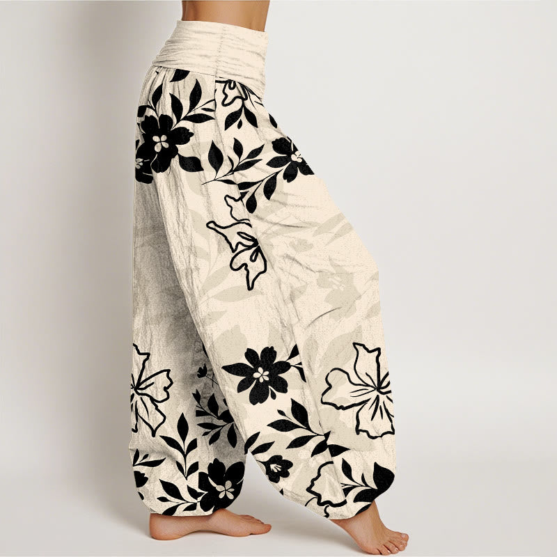 Pure Cotton Botanical Print Meditation Harem Pants