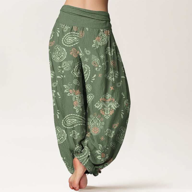 Pure Cotton Paisley Print Grounding Harem Pants
