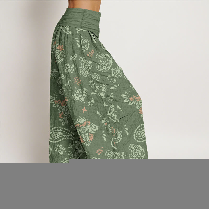 Pure Cotton Paisley Print Grounding Harem Pants