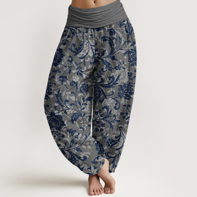 Organic Cotton Botanical Print Mindful Movement Harem Pants