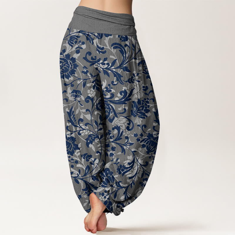 Organic Cotton Botanical Print Mindful Movement Harem Pants