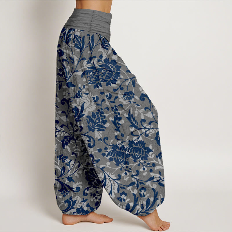 Organic Cotton Botanical Print Mindful Movement Harem Pants