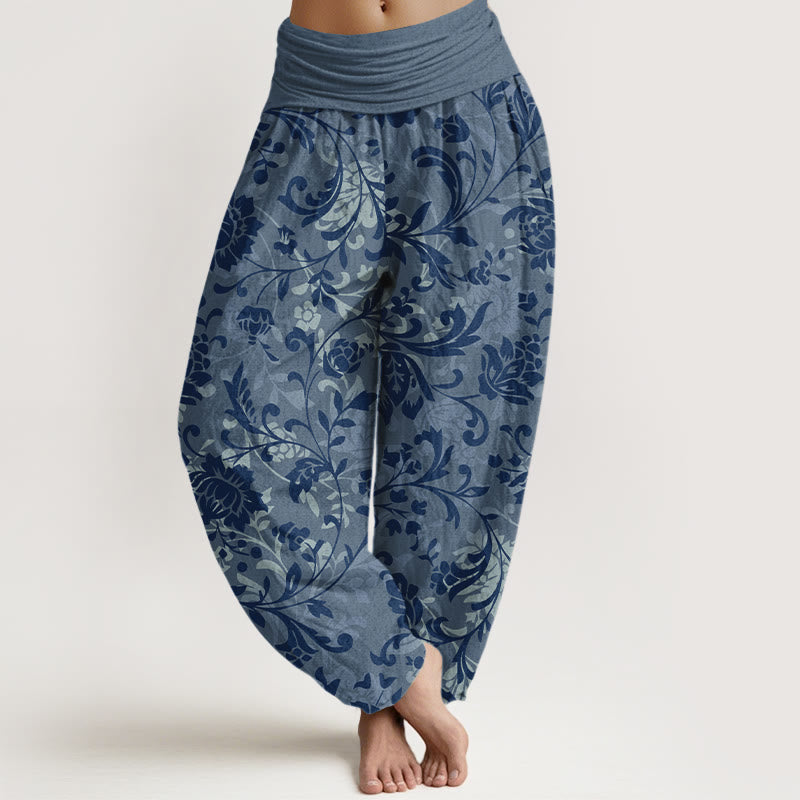 Organic Cotton Botanical Print Mindful Movement Harem Pants