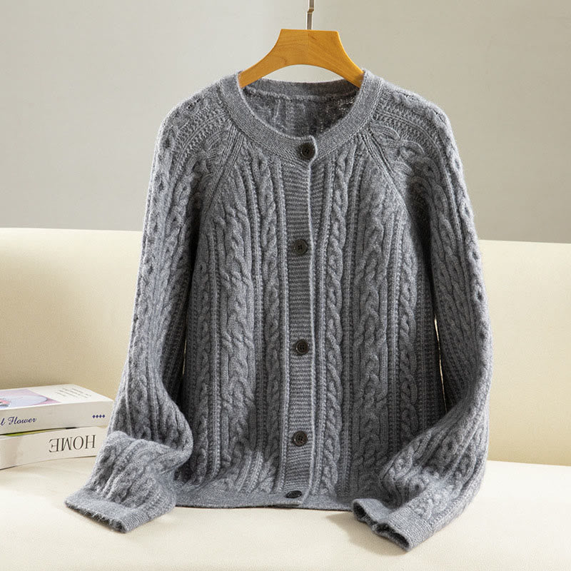 Tactile Cotton Knit Slim-Fit Floral Meditation Cardigan
