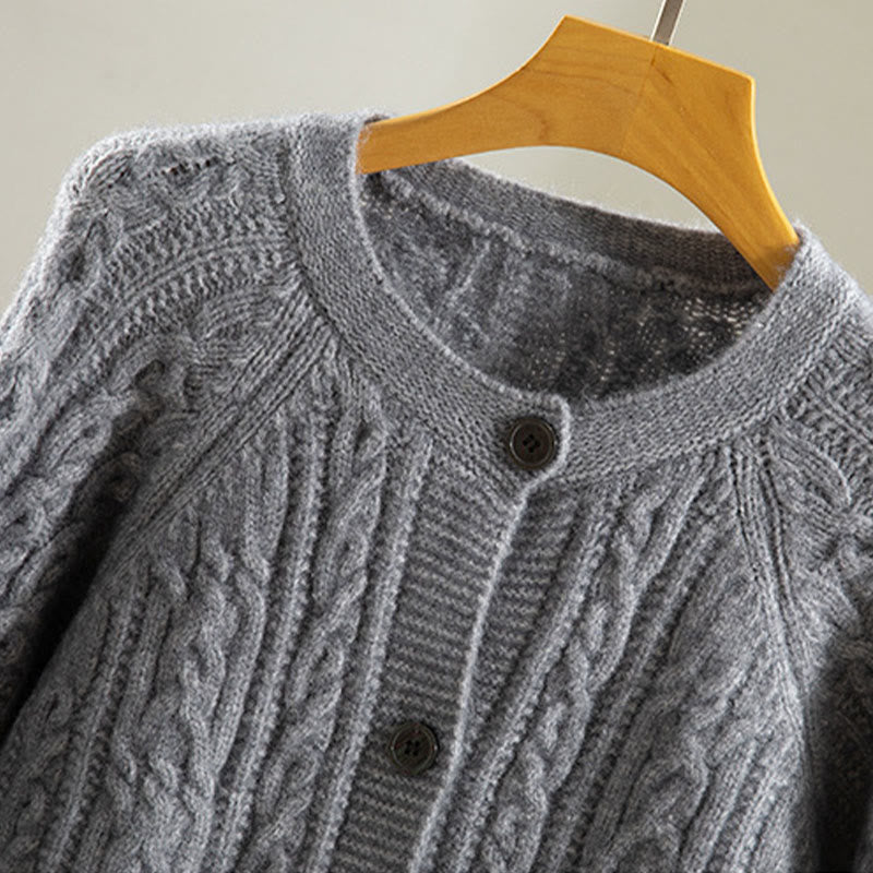 Tactile Cotton Knit Slim-Fit Floral Meditation Cardigan