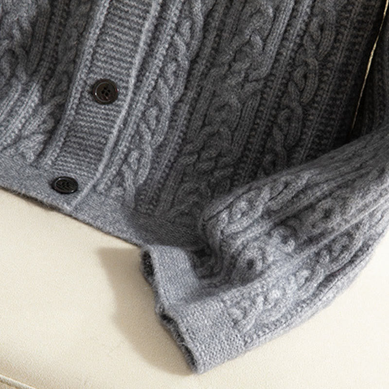 Tactile Cotton Knit Slim-Fit Floral Meditation Cardigan