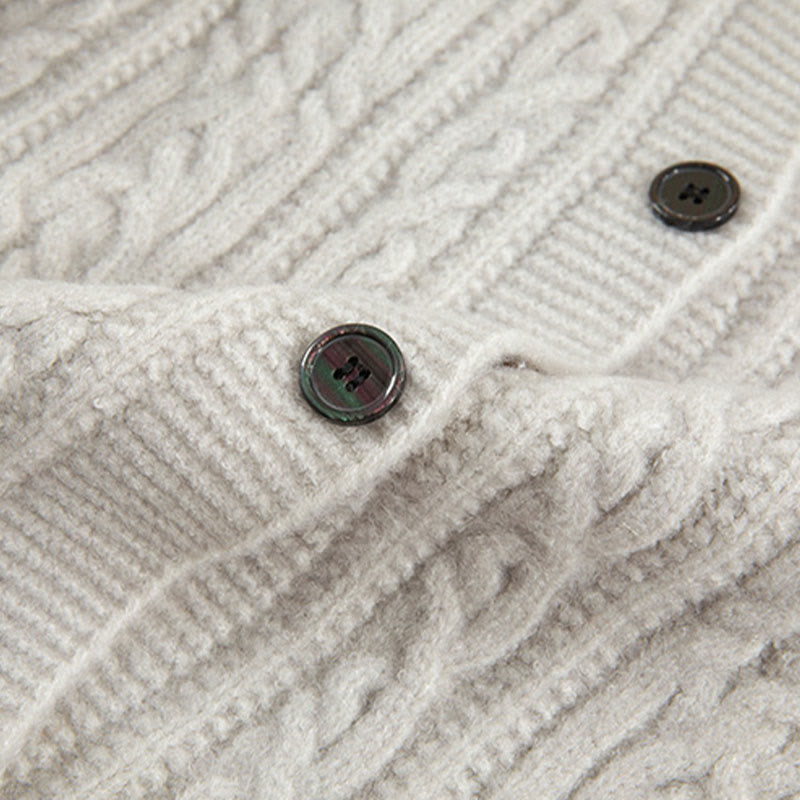 Tactile Cotton Knit Slim-Fit Floral Meditation Cardigan