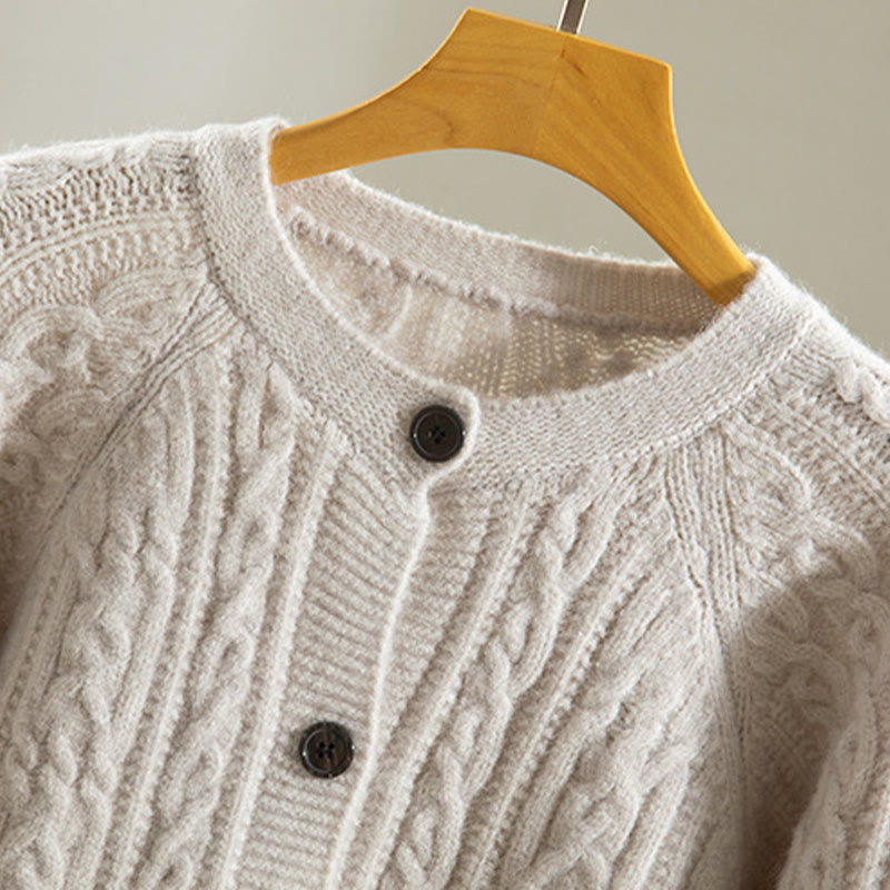 Tactile Cotton Knit Slim-Fit Floral Meditation Cardigan