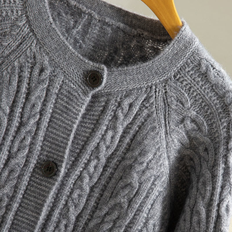 Tactile Cotton Knit Slim-Fit Floral Meditation Cardigan