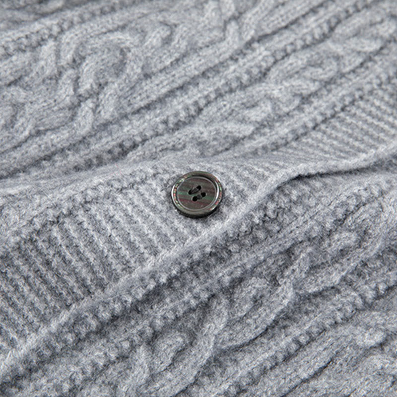 Tactile Cotton Knit Slim-Fit Floral Meditation Cardigan