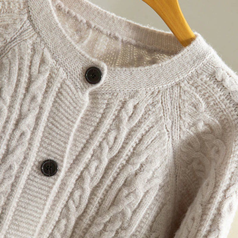 Tactile Cotton Knit Slim-Fit Floral Meditation Cardigan