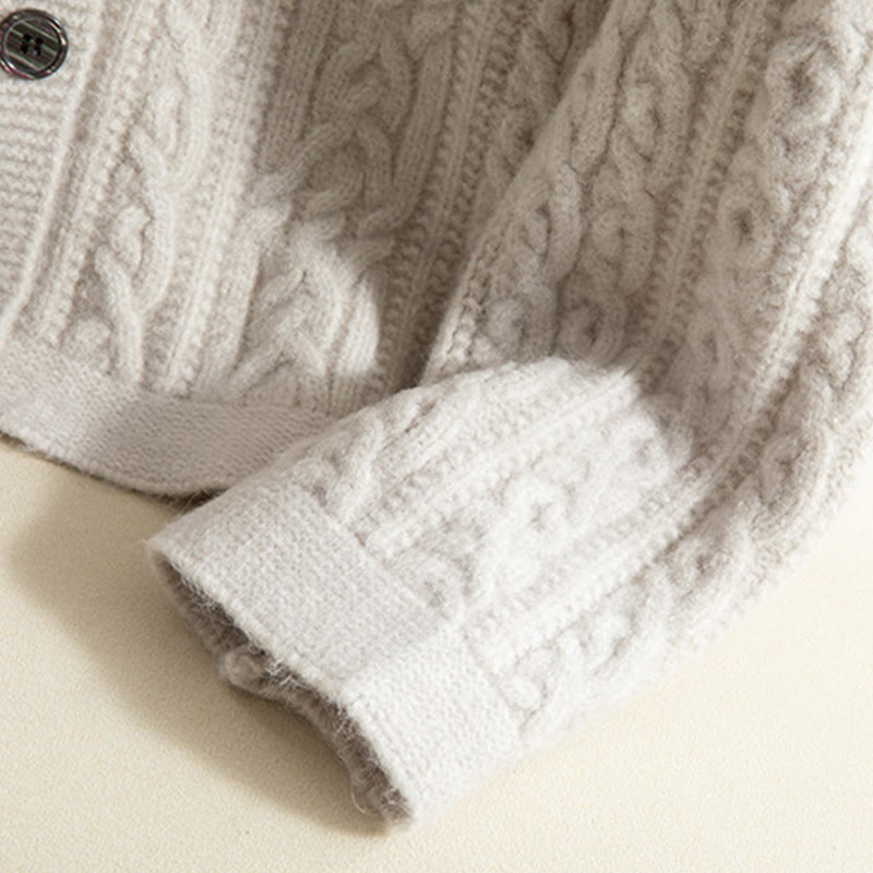 Tactile Cotton Knit Slim-Fit Floral Meditation Cardigan