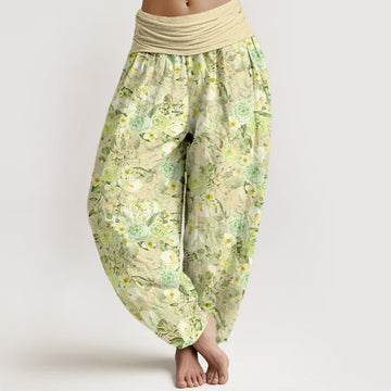 Breathable Cotton Floral Mindful Movement Harem Pants