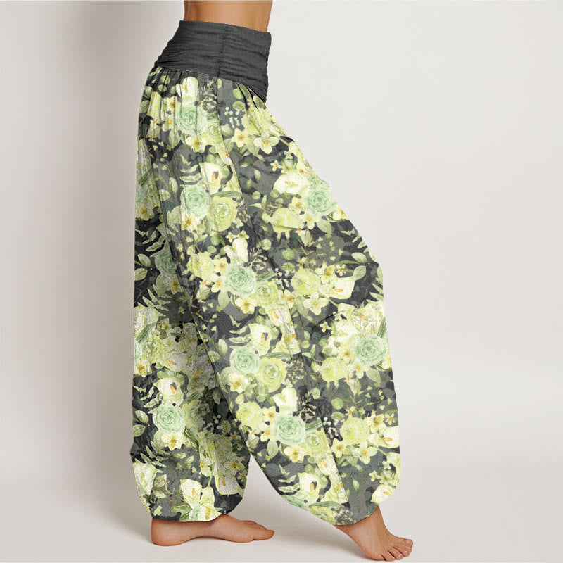 Breathable Cotton Floral Mindful Movement Harem Pants