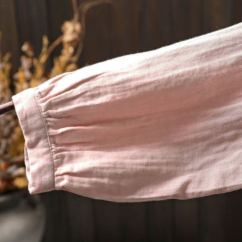 Breathable Cotton Long-Sleeve Daily Grounding Shirt