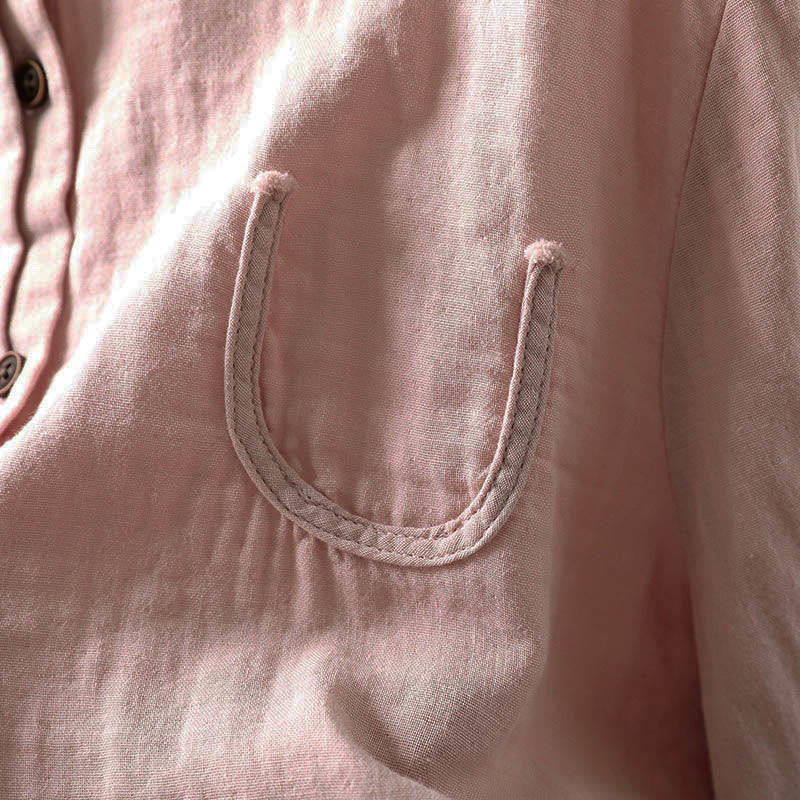 Breathable Cotton Long-Sleeve Daily Grounding Shirt
