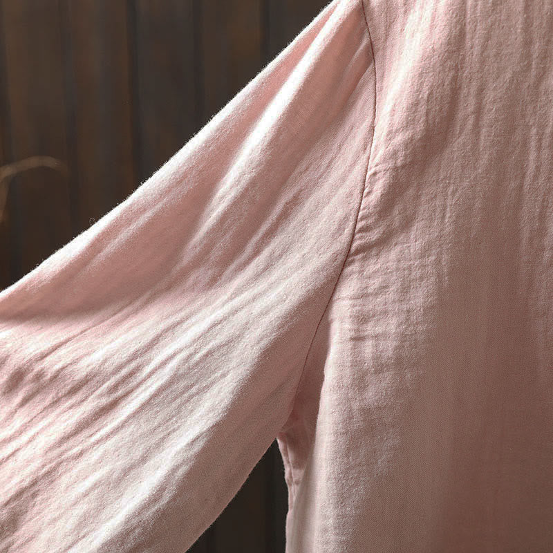 Breathable Cotton Long-Sleeve Daily Grounding Shirt
