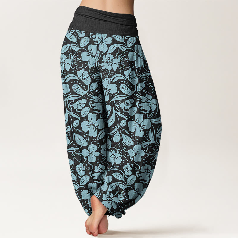 Botanical Cotton Elastic Waist Mindful Movement Harem Pants
