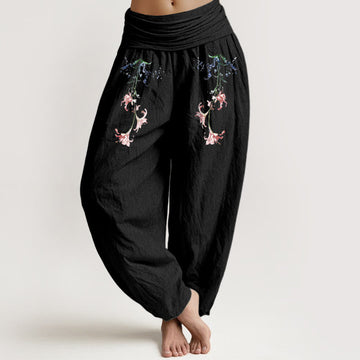 Breathable Cotton Botanical Mindful Movement Harem Pants