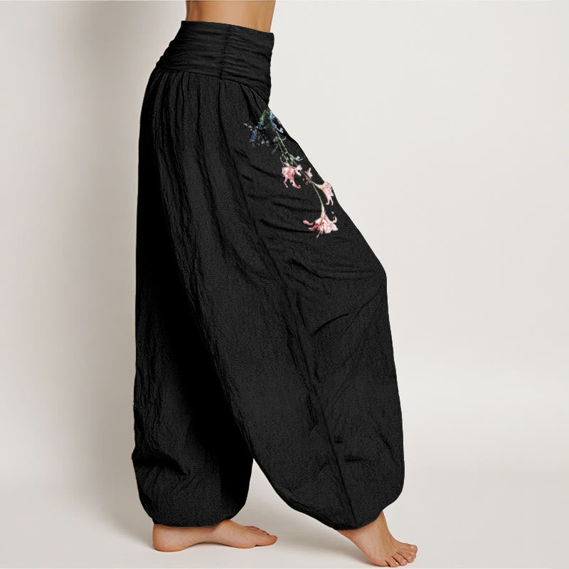 Breathable Cotton Botanical Mindful Movement Harem Pants